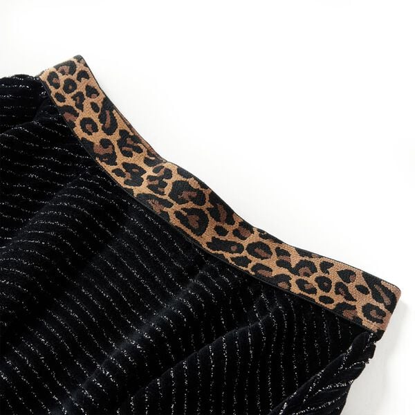 Jupe pour enfants avec ceinture l&eacute;opard noir 116
