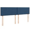vidaXL Sommier &agrave; lattes de lit avec matelas Bleu 200x200 cm Tissu