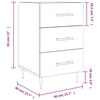 vidaXL Table de chevet ch&ecirc;ne fum&eacute; 40x40x66 cm bois d'ing&eacute;nierie