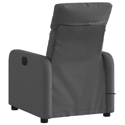 vidaXL Fauteuil de massage inclinable Gris foncé Tissu