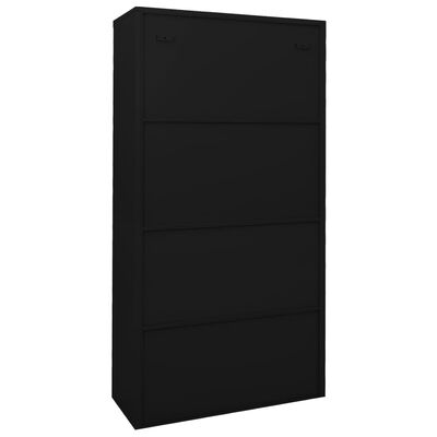 vidaXL Armoire de bureau et porte coulissante Blanc 90x40x180 cm Acier