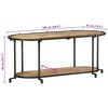 vidaXL Meuble TV 100x42x40 cm bois massif de manguier brut