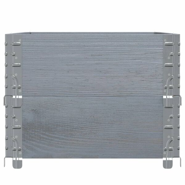 vidaXL Jardini&egrave;re gris 100x50 cm bois massif de pin