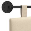 vidaXL T&ecirc;te de lit suspendue Montage mural Cr&egrave;me 90 x 55 x 5 cm tissu