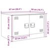 vidaXL Table basse anthracite 67x50x44 cm acier