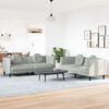 vidaXL Ensemble de canap&eacute;s 2 pcs avec coussins gris clair velours
