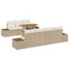 vidaXL Ensemble de canap&eacute; de jardin 8 pc Beige Poly rotin