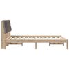 vidaXL Cadre de lit avec t&ecirc;te de lit Taupe 140 x 190 cm Pin massif
