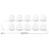 vidaXL Lampes miroir Blanc 4,5 x 4,5 x 4,7 cm Plastique