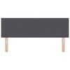 vidaXL T&ecirc;te de lit avec t&ecirc;te de lit Gris fonc&eacute; 160 cm Cuir synth&eacute;tique