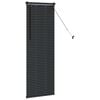vidaXL Store de Fen&ecirc;tre avec des rideaux Noir Aluminium