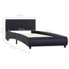 vidaXL Cadre de lit avec LED sans matelas noir 100x200 cm