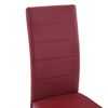 vidaXL Chaises &agrave; manger cantilever lot de 4 rouge similicuir