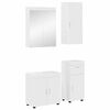 vidaXL Ensemble de mobilier de salle de bain TULUM 4 pc Blanc brillant