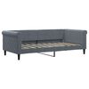 vidaXL Lit de repos gris fonc&eacute; 90x190 cm velours