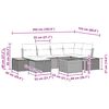 vidaXL Ensemble de canap&eacute; de jardin 7 pcs Noir 55 x 62 x 69 cm