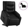 vidaXL Fauteuil inclinable &eacute;lectrique noir similicuir