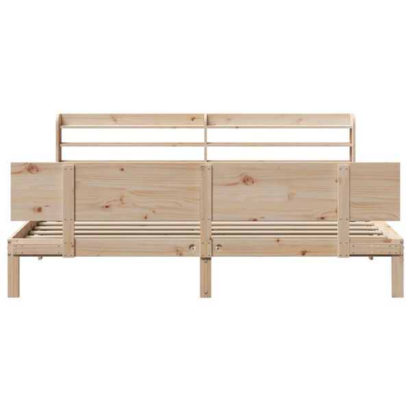 vidaXL Cadre de lit avec t&ecirc;te de lit sans matelas 180x200 cm