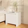 vidaXL Table de chevet blanc brillant 45x34x44,5 cm bois d&rsquo;ing&eacute;nierie