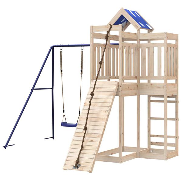 vidaXL Aire de jeux d'ext&eacute;rieur bois de pin massif