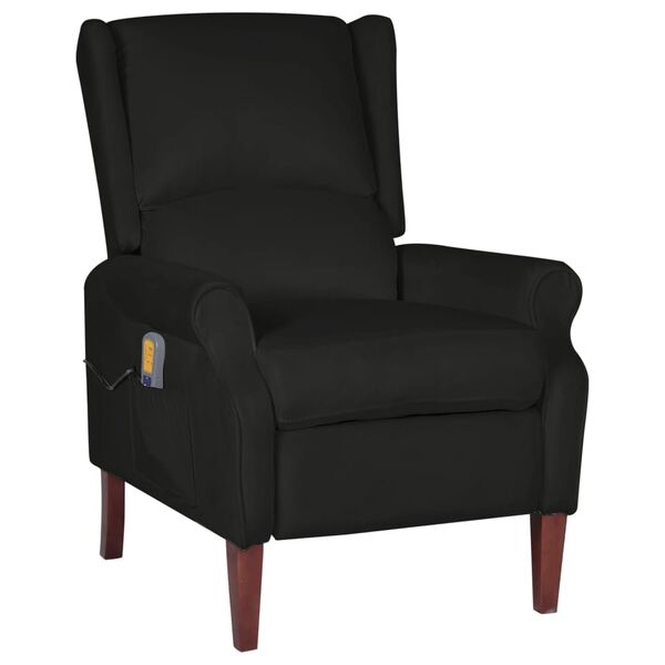 vidaXL Fauteuil de massage inclinable Noir Velours