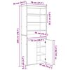 vidaXL Armoires Hautes 2 pcs Gris Sonoma 79 x 36 x 200 cm