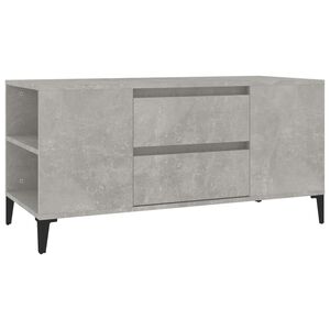 vidaXL Meuble TV Gris b&eacute;ton 102x44,5x50 cm Bois d'ing&eacute;nierie