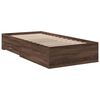 vidaXL Cadre de lit avec tiroirs sans matelas chêne marron 90x190 cm