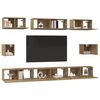 vidaXL Ensemble meuble TV 8 pcs Ch&ecirc;ne artisanal Bois d'ing&eacute;nierie