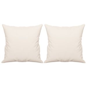 vidaXL Coussins d&eacute;coratifs lot de 2 Beige 40x40 cm Tissu microfibre