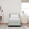 vidaXL Lit &agrave; ressorts avec matelas Gris clair 200 x 80 cm Velours