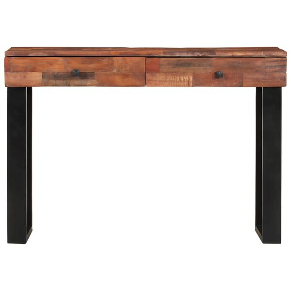 vidaXL Table console 110x30x76 cm bois de récupération massif