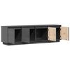 vidaXL Meuble TV Gris 156x37x45 cm Bois de pin massif