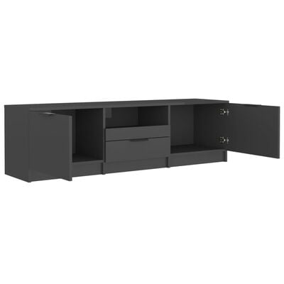 vidaXL Meuble TV Noir 140x35x40 cm Bois d'ingénierie