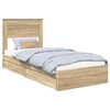 vidaXL Lit de Rangement Ch&ecirc;ne Sonoma 75 x 190 cm Bois d'ing&eacute;nierie