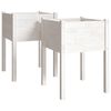 vidaXL Jardini&egrave;res 2 pcs Blanc 50x50x70 cm Bois de pin massif