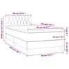 vidaXL Sommier &agrave; lattes de lit avec matelas et LED Vert fonc&eacute; 90x200cm