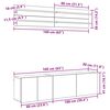 vidaXL Unites TV Montage mural 6 pcs Ch&ecirc;ne noir Bois d'ing&eacute;nierie
