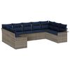 vidaXL Ensemble de canap&eacute; de jardin 9 pcs Gris clair polyrotin