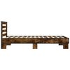vidaXL Cadre de lit sans matelas ch&ecirc;ne fum&eacute; 90x190 cm