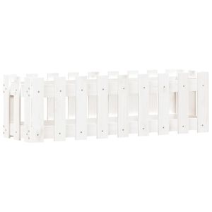 vidaXL Lit sur&eacute;lev&eacute; de jardin design de cl&ocirc;ture 100x30x30cm pin massif