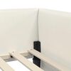 vidaXL Cadre de lit d'angle avec t&ecirc;te de lit Cr&egrave;me 90 cm x 200 cm