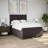 vidaXL Sommier &agrave; lattes de lit avec matelas Marron fonc&eacute; 160x200 cm