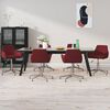 vidaXL Chaises pivotantes &agrave; manger lot de 6 Rouge bordeaux Velours