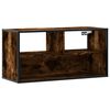 vidaXL Meuble TV ch&ecirc;ne fum&eacute; 80x31x39,5 cm bois d'ing&eacute;nierie et m&eacute;tal