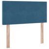 vidaXL Lit avec rangement et LED Bleu fonc&eacute; 90 x 190 cm Velours