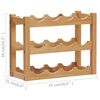 vidaXL Casier &agrave; bouteilles 12 bouteilles 47x21x36 cm Bois de ch&ecirc;ne