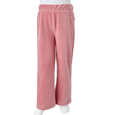 Pantalons pour enfants velours côtelé rose clair 128