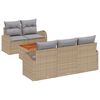vidaXL Ensemble de canapé de jardin 6 pcs Beige et Gris clair