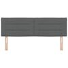 vidaXL T&ecirc;te de lit avec t&ecirc;te de lit Gris fonc&eacute; 160 cm Cuir synth&eacute;tique